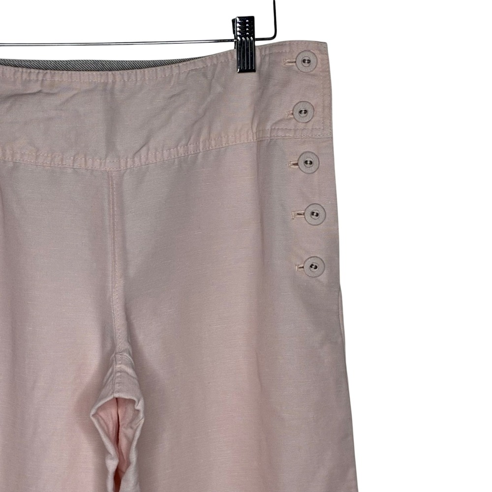 Cartonnier Anthropologie Womens 6 Light Pink Sailor Wide Leg Pants Linen Palazzo - Picture 3 of 9